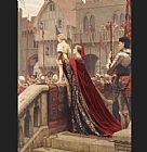 Edmund Blair Leighton Famous Paintings - A Little Prince Likely in Time to Bless a Royal Throne
